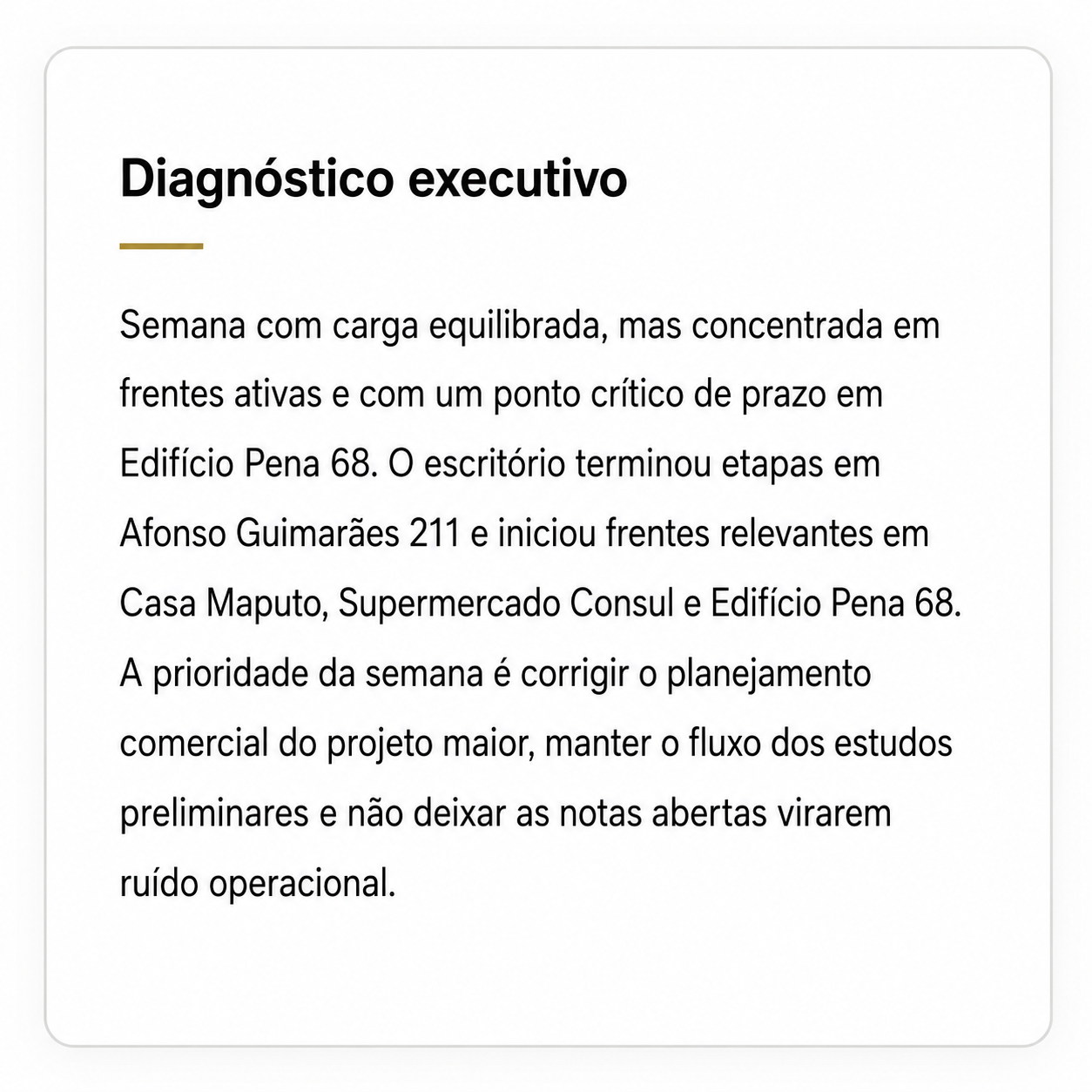 Diagnóstico executivo
